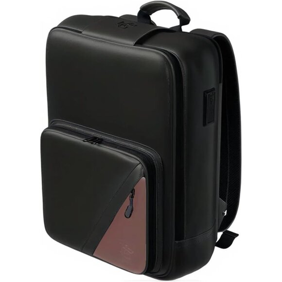 Durable XXL Leather Laptop Backpack with Water-Resistant...